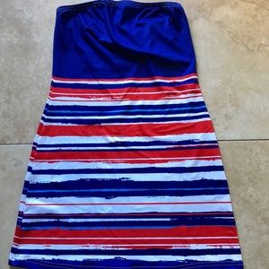 Patriotic colors tube dress